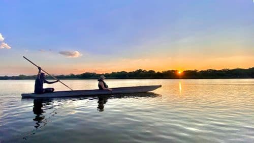 Lake Albert eine ruhige Umgebung zum Angeln, Bootfahren und Beobachten